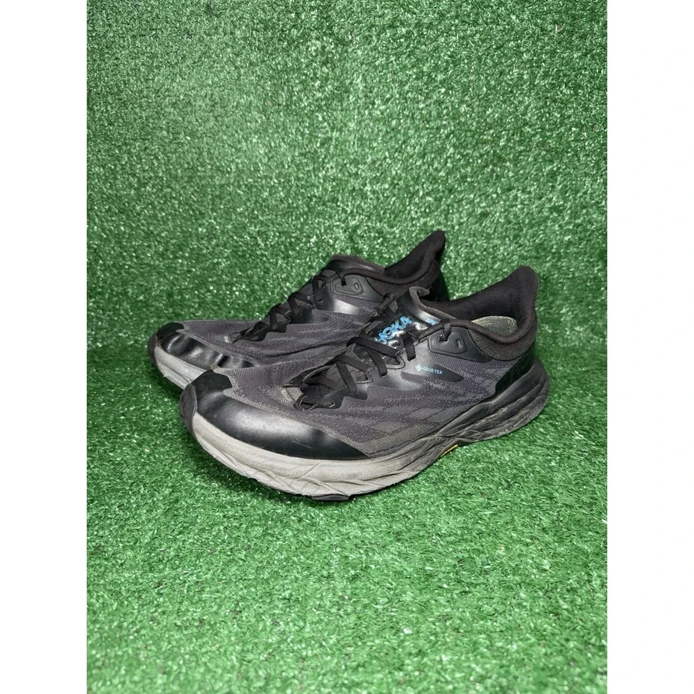 Hoka One One Speedgoat 5 Gore-Tex Mens Size 12 Black Comfort Shoes Trail Sneaker